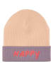 Lässig Wollbeanie "Little Gang Happy" in Lila/ Rosa