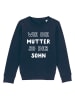 WOOOP Sweatshirt "Wie die Mutter, so der Sohn" in Dunkelblau