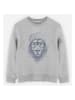 WOOOP Sweatshirt "Cool lion" in Grau
