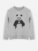 WOOOP Sweatshirt "Love Panda" in Grau