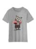 WOOOP Shirt "Boxing cat" in Grau