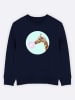 WOOOP Sweatshirt "Giraffe" in Dunkelblau