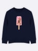 WOOOP Sweatshirt "Floral Popsicle" in Dunkelblau