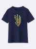 WOOOP Shirt "Cactus and roses" in Dunkelblau
