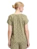CARTOON Bluse in Grün/ Creme