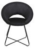 Rétro Chic Fauteuil "Giulia" zwart - (B)52 x (H)84 x (D)67 cm