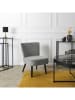 HYGGE Sessel "Giulia" in Grau - (B)55 x (H)76 x (T)63 cm