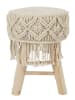 Ethnical Life Hocker in Beige - (B)32 x (H)42 cm