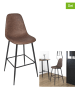 chairs for all 2-delige set: barkrukken "Amber" bruin - (B)44 x (H)110 x (D)54 cm