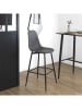 chairs for all 2er-Set: Barhocker "Amber" in Grau - (B)44 x (H)110 x (T)54 cm