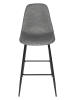 chairs for all 2er-Set: Barhocker "Amber" in Grau - (B)44 x (H)110 x (T)54 cm