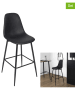 chairs for all 2er-Set: Barhocker "Amber" in Schwarz - (B)44 x (H)110 x (T)54 cm