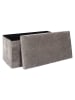 THE HOME DECO FACTORY Aufbewahrungsbank in Taupe - (B)76 x (H)38 x (T)38 cm