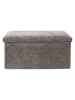 THE HOME DECO FACTORY Aufbewahrungsbank in Taupe - (B)76 x (H)38 x (T)38 cm