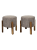 chairs for all Kruk "Scott" grijs/bruin - (B)35,5 x (H)35 x (D)35 cm