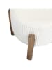 THE HOME DECO FACTORY Hocker in Creme - (H)35 x Ø 35 cm