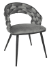 Rétro Chic Esszimmerstuhl ''Sawyer'' in Grau - (B)62 x (H)83 x (T)54 cm