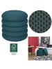 Rétro Chic Pouf ''Atome'' in Petrol - (H)44 x Ø 38 cm