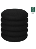 Rétro Chic Pouf ''Atome'' in Schwarz - (H)44 x Ø 38 cm