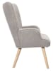 THE HOME DECO FACTORY Sessel in Taupe - (B)68 x (H)96 x (T)75 cm
