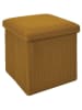 Rétro Chic Aufbewahrungshocker "Atome" in Ocker - (B)38 x (H)38 x (T)38 cm