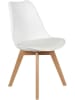 THE HOME DECO FACTORY 2-delige set: eetkamerstoelen wit - (B)58 x (H)81,5 x (D)49 cm