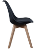 THE HOME DECO FACTORY 2-delige set: eetkamerstoelen zwart - (B)58 x (H)81,5 x (D)49 cm