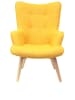 THE HOME DECO FACTORY Sessel in Gelb - (B)67,5 x (H)99 x (T)70 cm