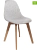 THE HOME DECO FACTORY 2-delige set: eetkamerstoelen grijs/naturel - (B)55 x (H)85 x (D)46 cm