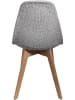THE HOME DECO FACTORY 2er-Set: Esszimmerstühle in Grau/ Natur - (B)55 x (H)85 x (T)46 cm