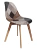 chairs for all Eetkamerstoel "Patchwork" bruin - (B)57,8 x (H)86,5 x (D)47 cm