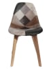 chairs for all Krzesło "Patchwork" w kolorze brązowym - 57,8 x 86,5 x 47 cm