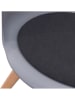 THE HOME DECO FACTORY 2-delige set: eetkamerstoelen "Enko" grijs - (B)56 x (H)75 x (D)53 cm