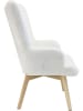 THE HOME DECO FACTORY Fauteuil "Helsinki" wit - (B)74 x (H)100 x (D)65 cm