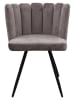 Rétro Chic 2-delige set: fauteuils "Ariel" grijs - (B)52,5 x (H)79,7 x (D)50,5 cm