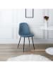 Rétro Chic Krzesło "Giulia" w kolorze niebieskim - 42,5 x 87 x 44 cm