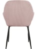 Rétro Chic 2-delige set: eetkamerstoelen "Giulia" lichtroze - (B)59 x (H)84 x (D)44,5 cm