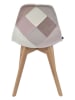 THE HOME DECO FACTORY Krzesło "Patchwork" w kolorze jasnoróżowym - 57,8 x 86,5 x 47 cm