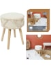 Ethnical Life Hocker in Hellbraun/ Beige - (H)41 x Ø 30 cm