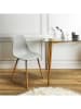 THE HOME DECO FACTORY 2-delige set: eetkamerstoelen "Scandinave" grijs - (B)46 x (H)85 x (D)56 cm