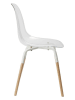 THE HOME DECO FACTORY 2er-Set: Esszimmerstühle "Scandinave" in Transparent - (B)46 x (H)85 x (T)56 cm