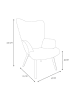 THE HOME DECO FACTORY Fauteuil "Helsinki" bruin - (B)72 x (H)99,5 x (D)66 cm