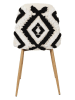 Ethnical Life Eetkamerstoel "Lagos" wit/zwart - (B)44 x (H)86 x (D)50 cm
