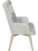 THE HOME DECO FACTORY Sessel "Helsinki" in Hellblau/ Grau - (B)72 x (H)99,5 x (T)66 cm