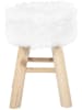 THE HOME DECO FACTORY Hocker ''Natural'' in Hellbraun/ Weiß - (H)40 x Ø 28 cm