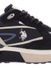 U.S. Polo Assn. Leren sneakers zwart/beige