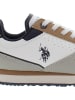 U.S. Polo Assn. Sneakers wit/lichtbruin/donkerblauw