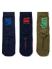 LEGO 3er-Set: Socken in Dunkelblau/ Schwarz/ Khaki