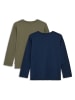 LEGO 2er-Set: Longsleeves in Khaki/ Dunkelblau