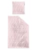 Irisette Seersucker-Bettwäsche-Set in Weiß/ Pink